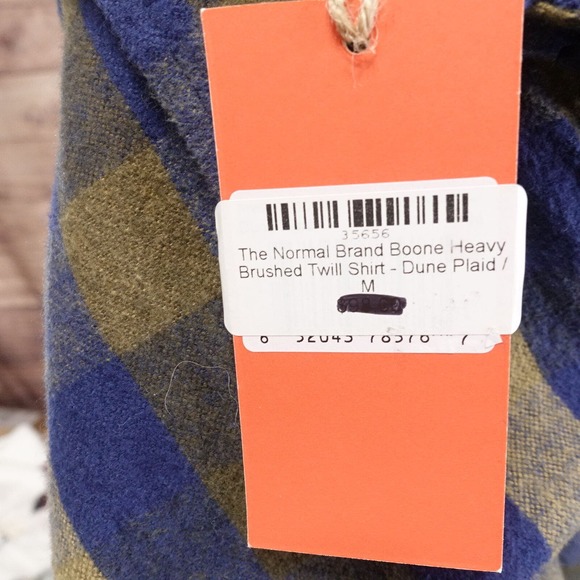 NWT THE NORMAL BRAND CHECK PLAID FLANNEL BUTTON DOWN SHIRT MENS M MEDIUM NEW! - Picture 7 of 8